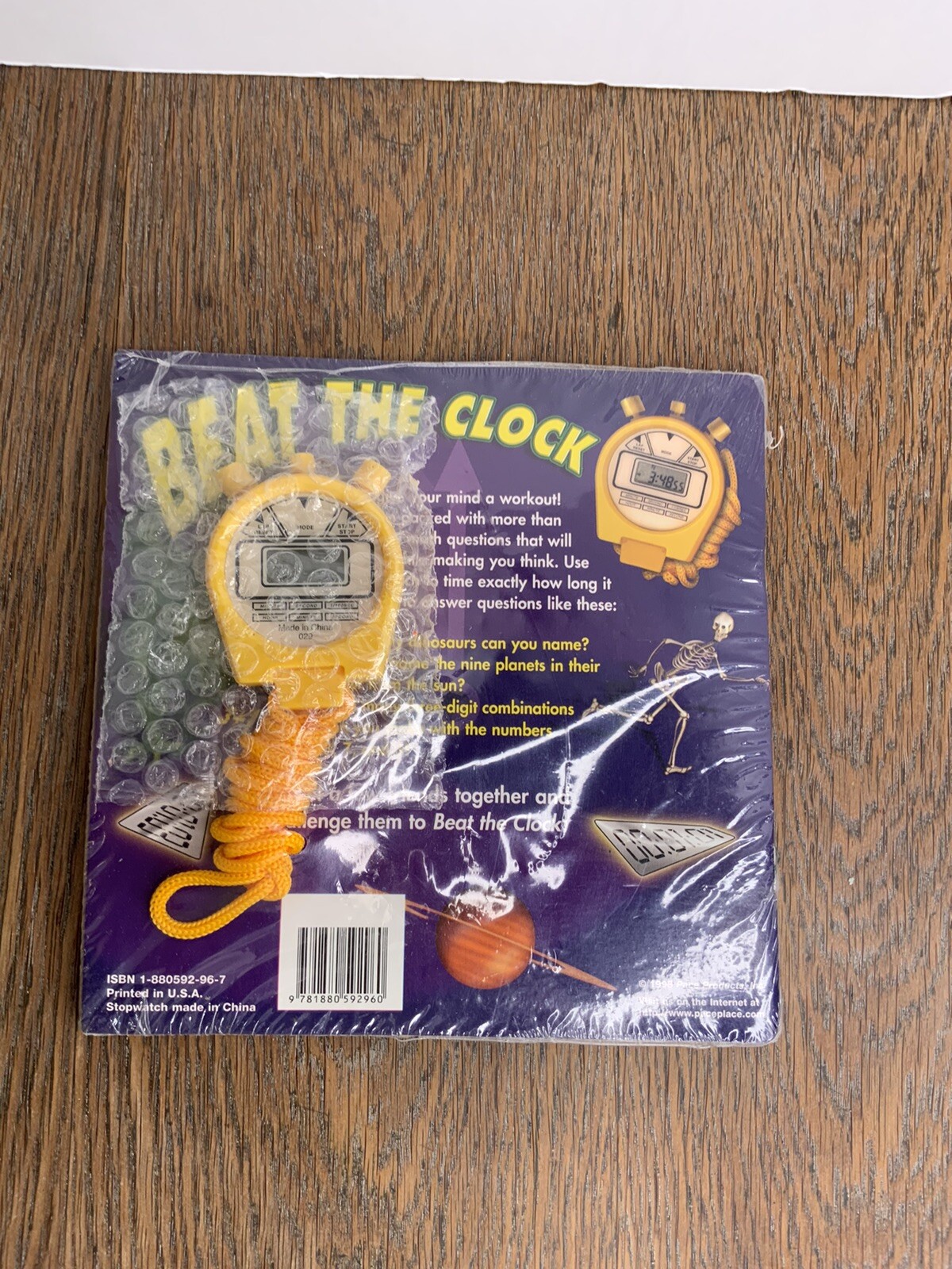 Beat the Clock Book and Stopwatch Game 100 Challenging Questions Vintage 1998