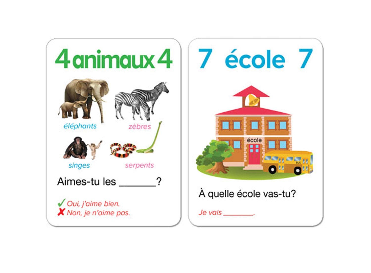 French Language Learning Card Game Educational Fun Tabletop 54 Cards