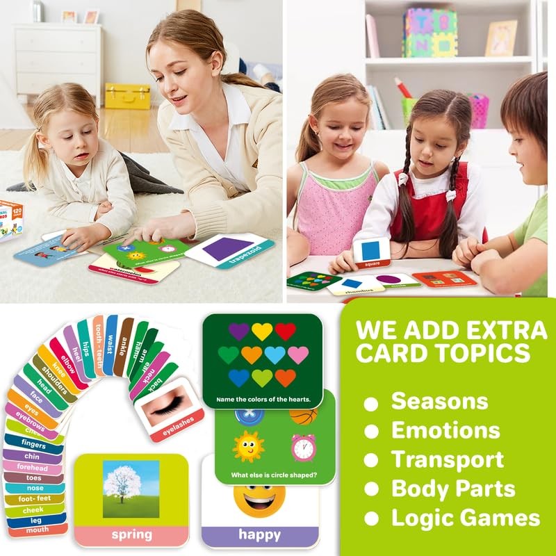 ABC Learning Flash Cards for Toddlers 1-3 Years – 120 Flashcards for 2-4 in a…