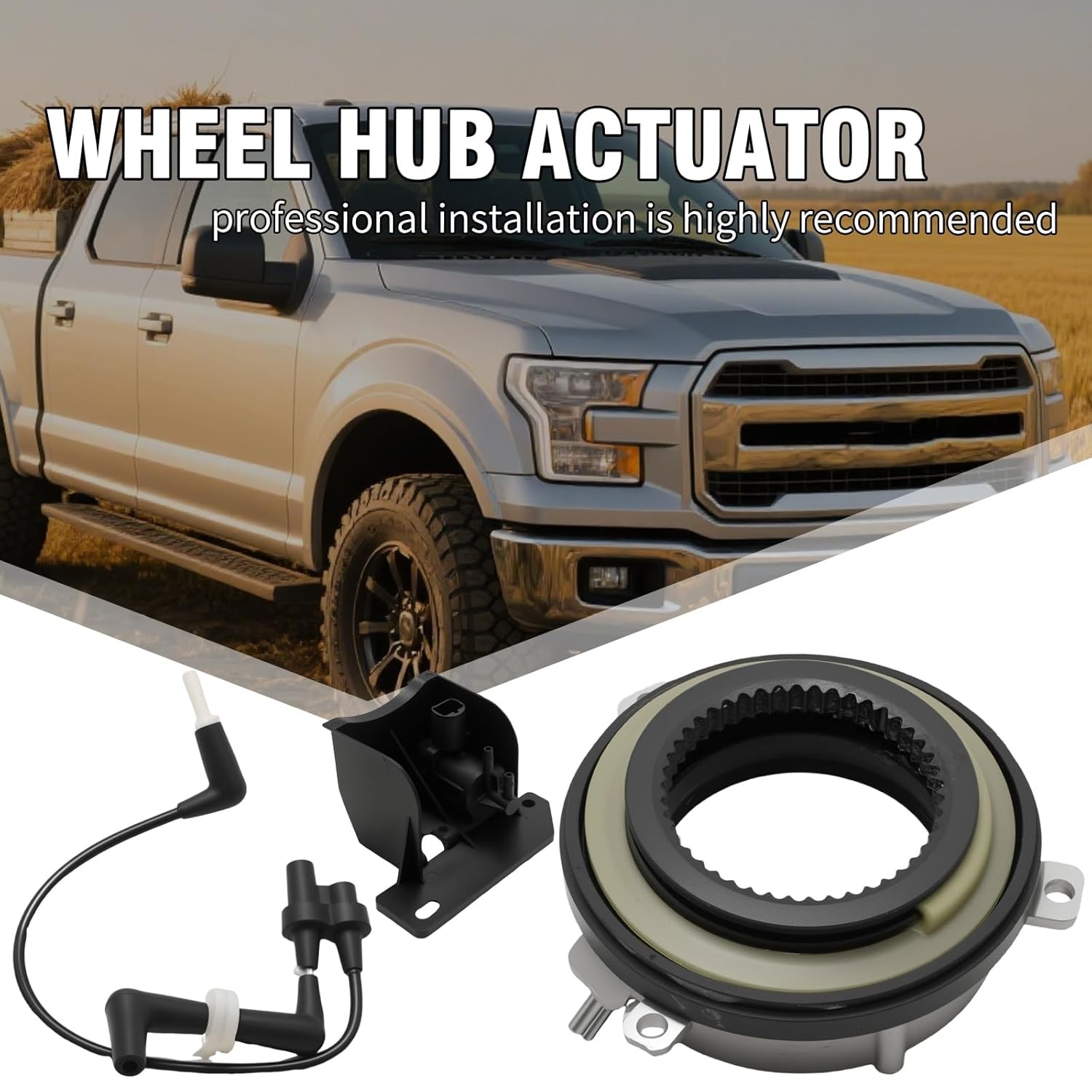 7L1Z-3C247-A 4WD Auto Locking Hub Axle Actuator with Vacuum Solenoid,