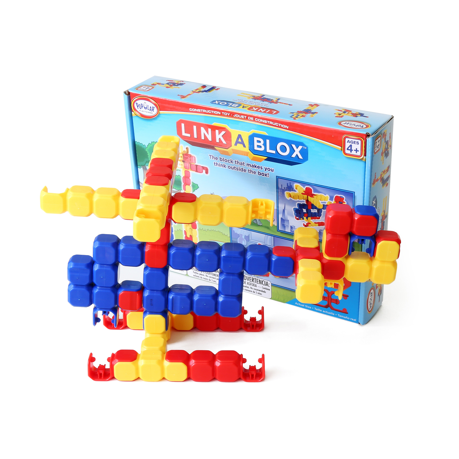 New – Popular Playthings LinkaBlox Construction Toy: 60 Pcs – Ages 4+