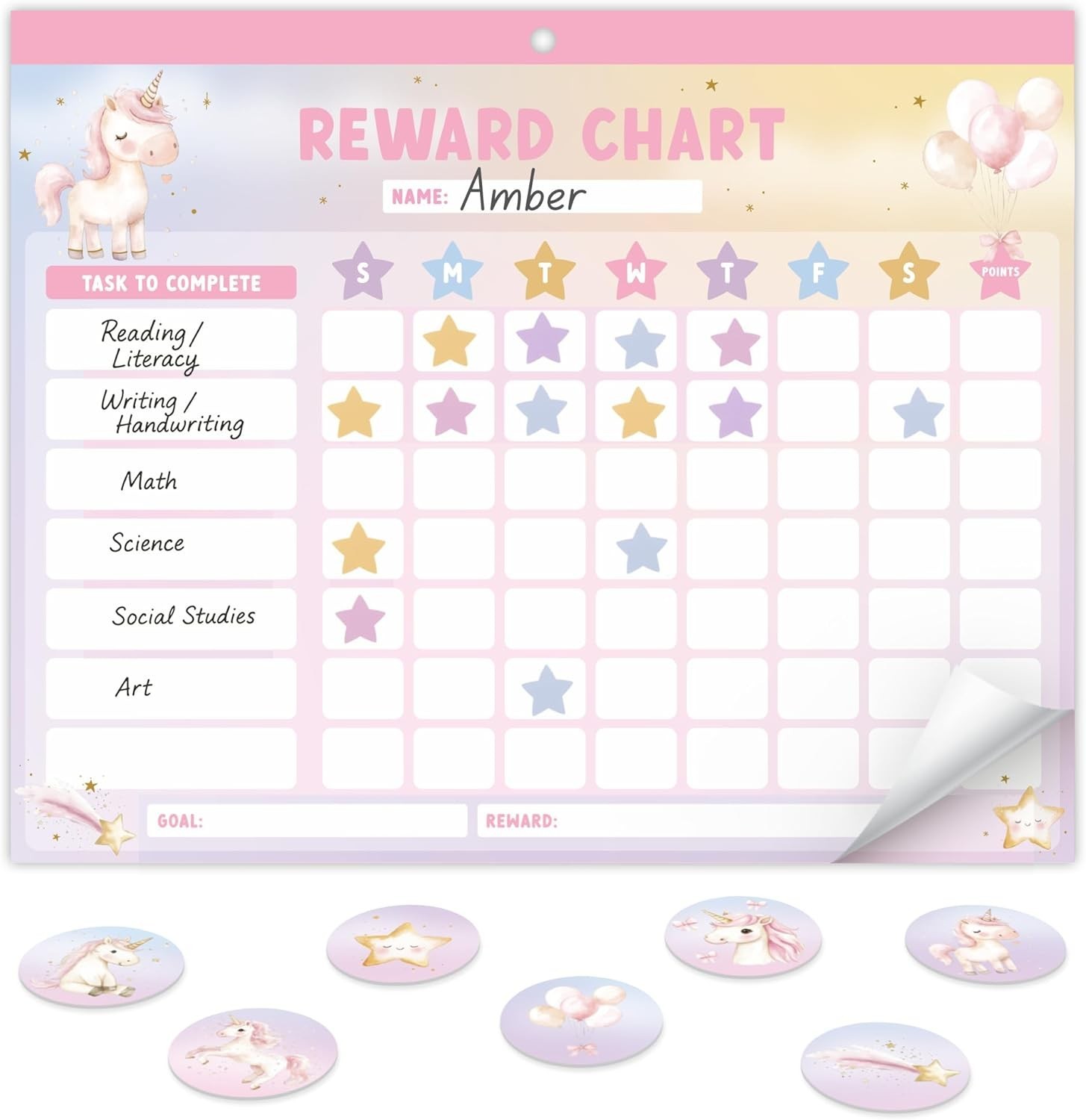 Fun Magnetic Reward Chart for Kids at Home – Motivational Easy to Use Chore C…