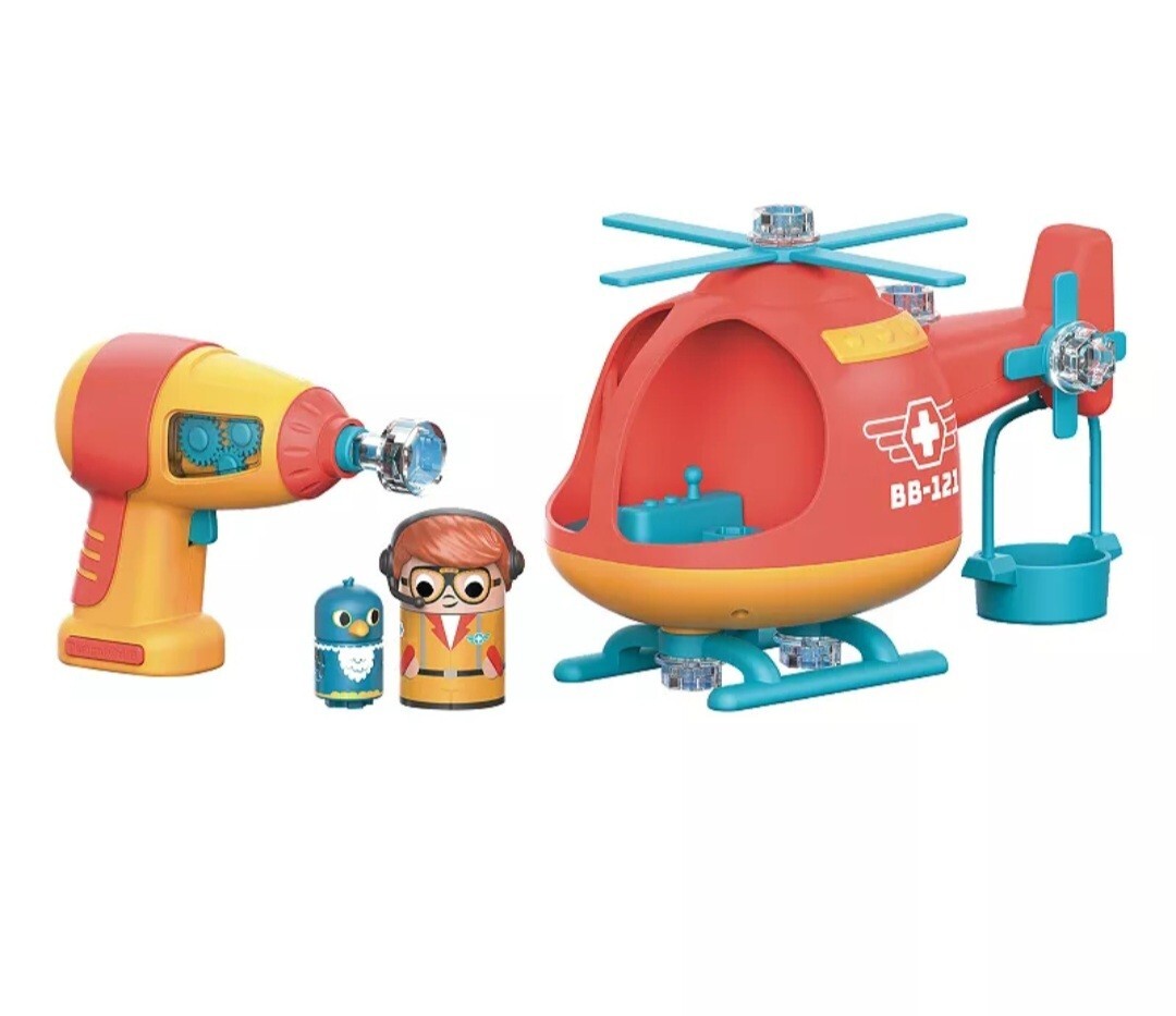 Educational Insights Design & Drill Bolt Buddies Rescue Helicopter Toy Set