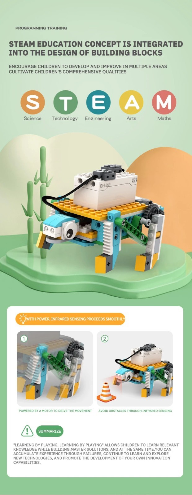 42-in-1 Multi Model STEM Robotics Building Blocks Kit Electric Educational Toy