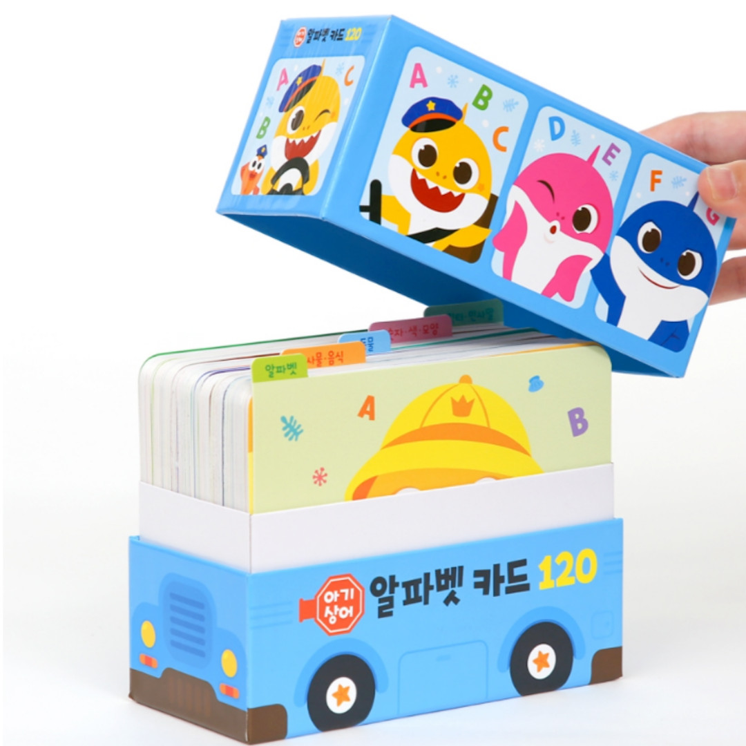 PINKFONG Baby Shark Alphabet Flash cards 120 English Vocabulary Cards