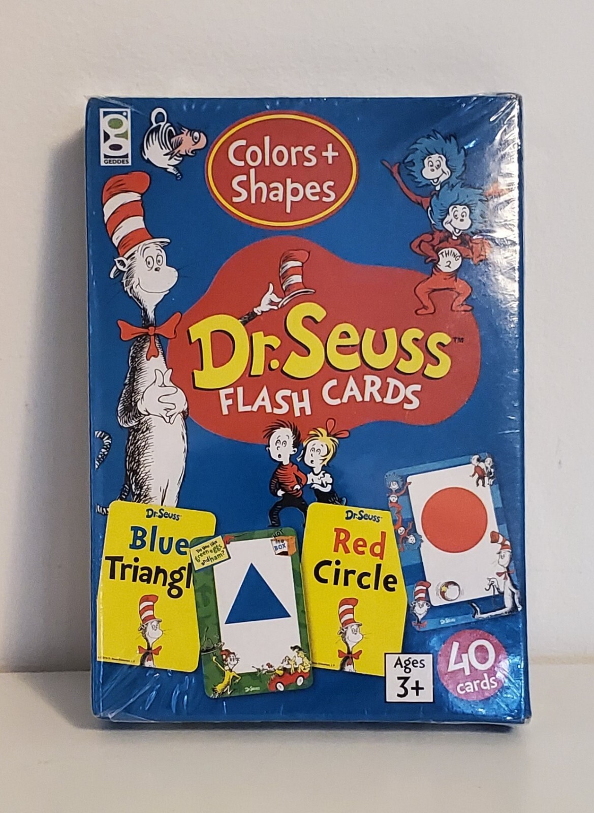 NEW Dr Seuss Flash Cards 40 Count: Colors & Shapes – Cat In The Hat, Thing 1 & 2