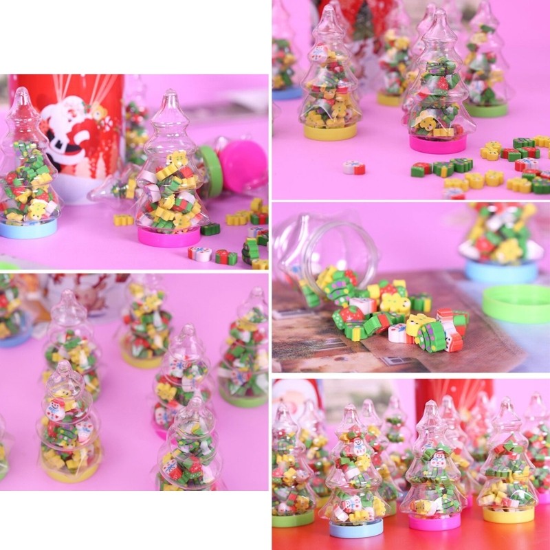 230Pcs Christmas Erasers In Bottle for Kids Boys Girls Holiday Present, Christma