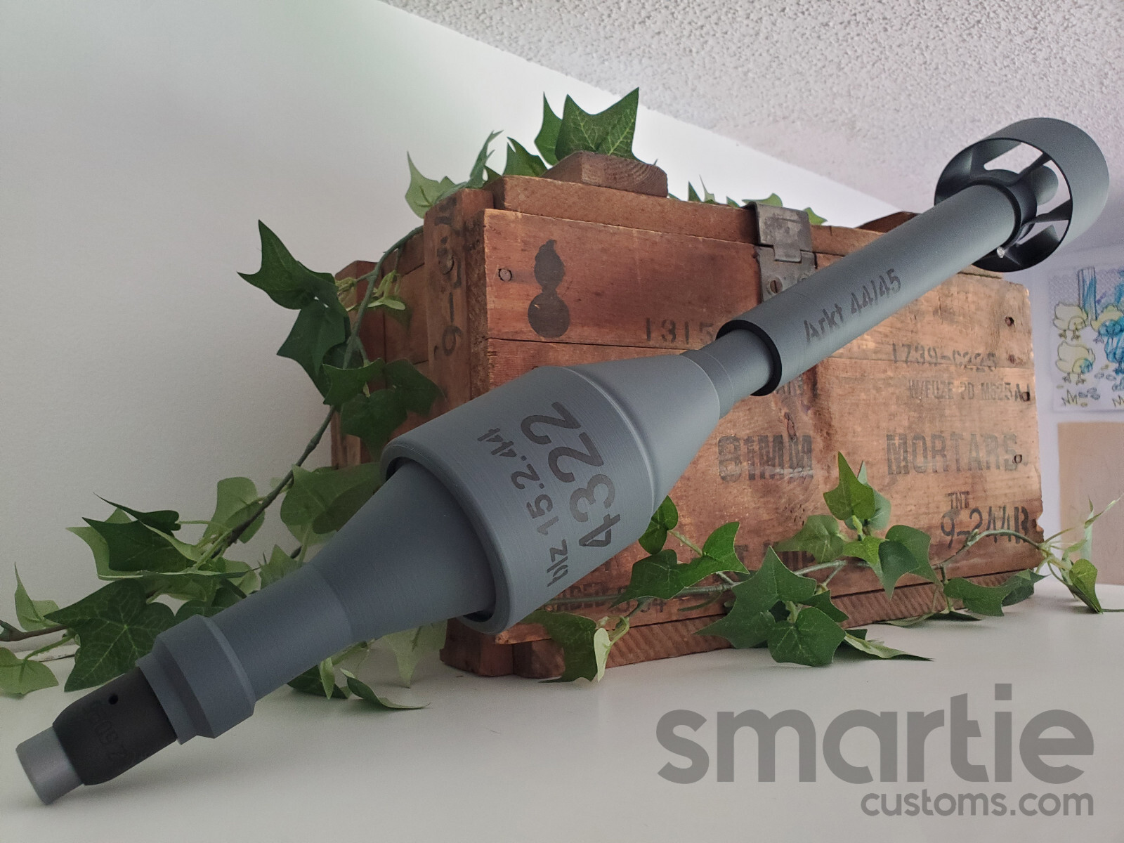 DUMMY 88mm RPzB GR.4322 Panzerschreck Rocket – Accurate Size Plastic Replica
