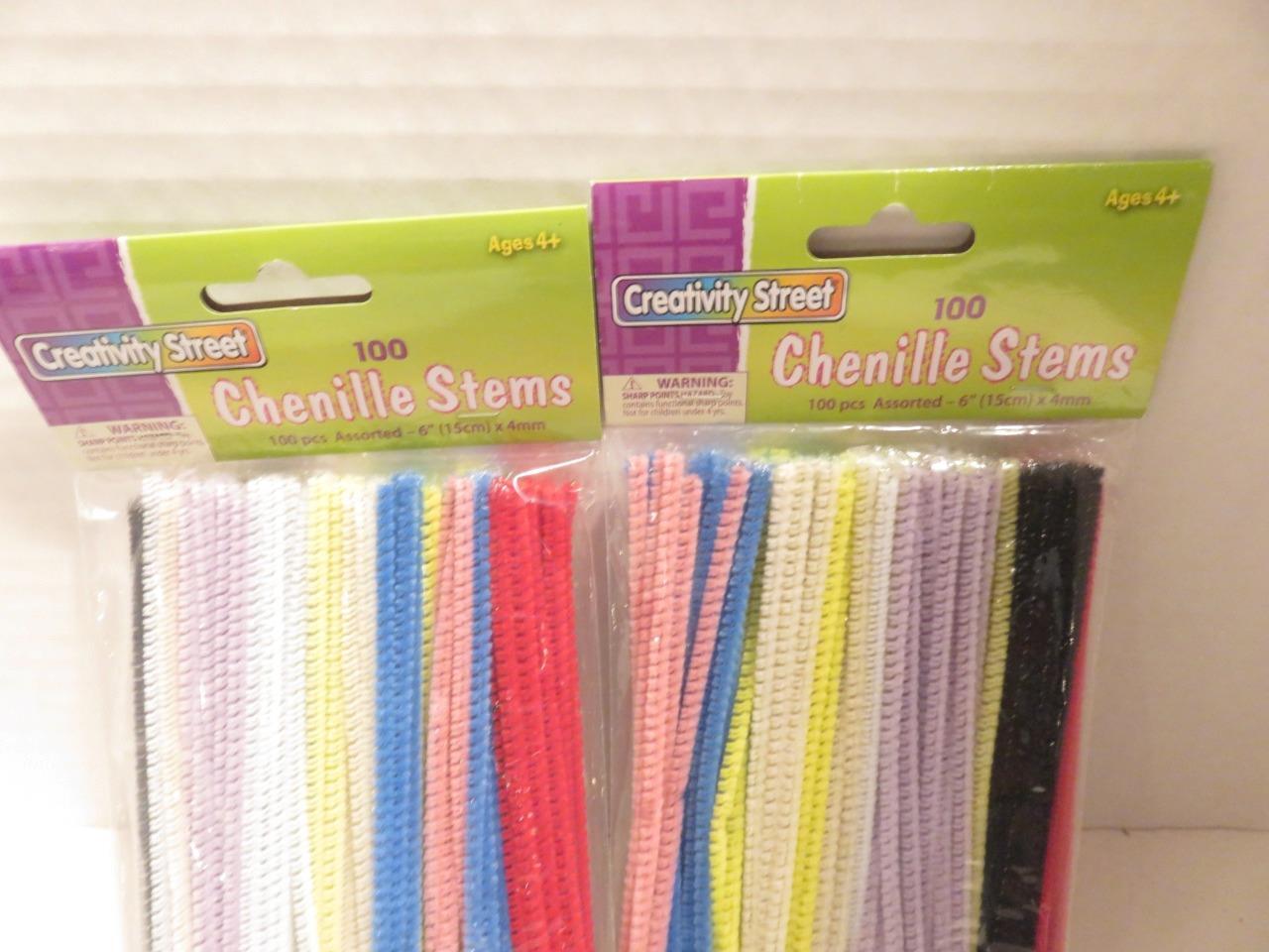 CREATIVITY STREET- 100 CHENILLE STEMS – 2 PACKAGES- FREE SHIPPING – SH