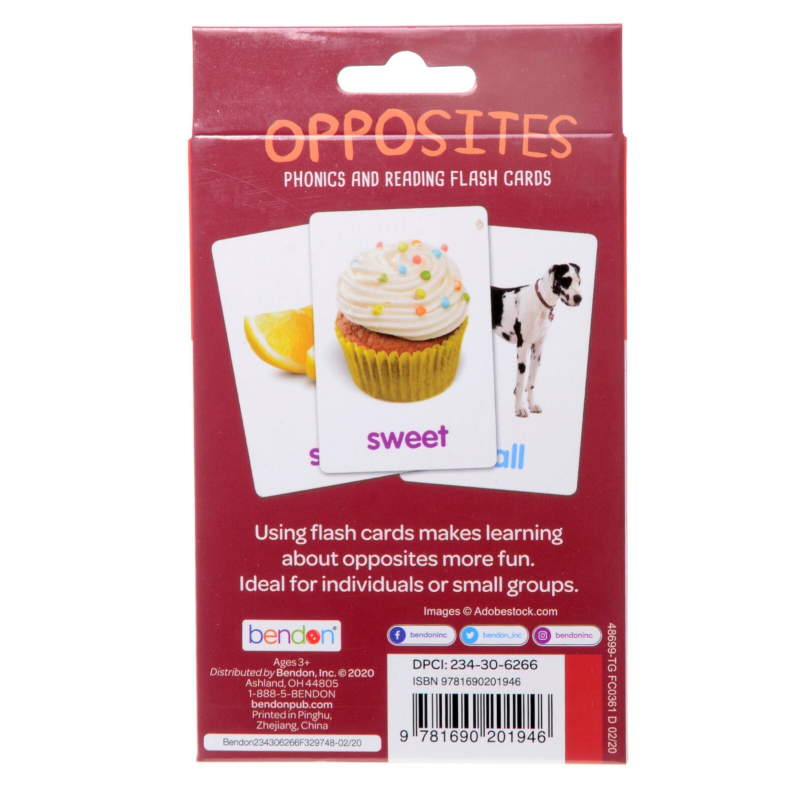 Phonics And Reading Flash Cards By Bendon (Opposites) (Ages 3+)