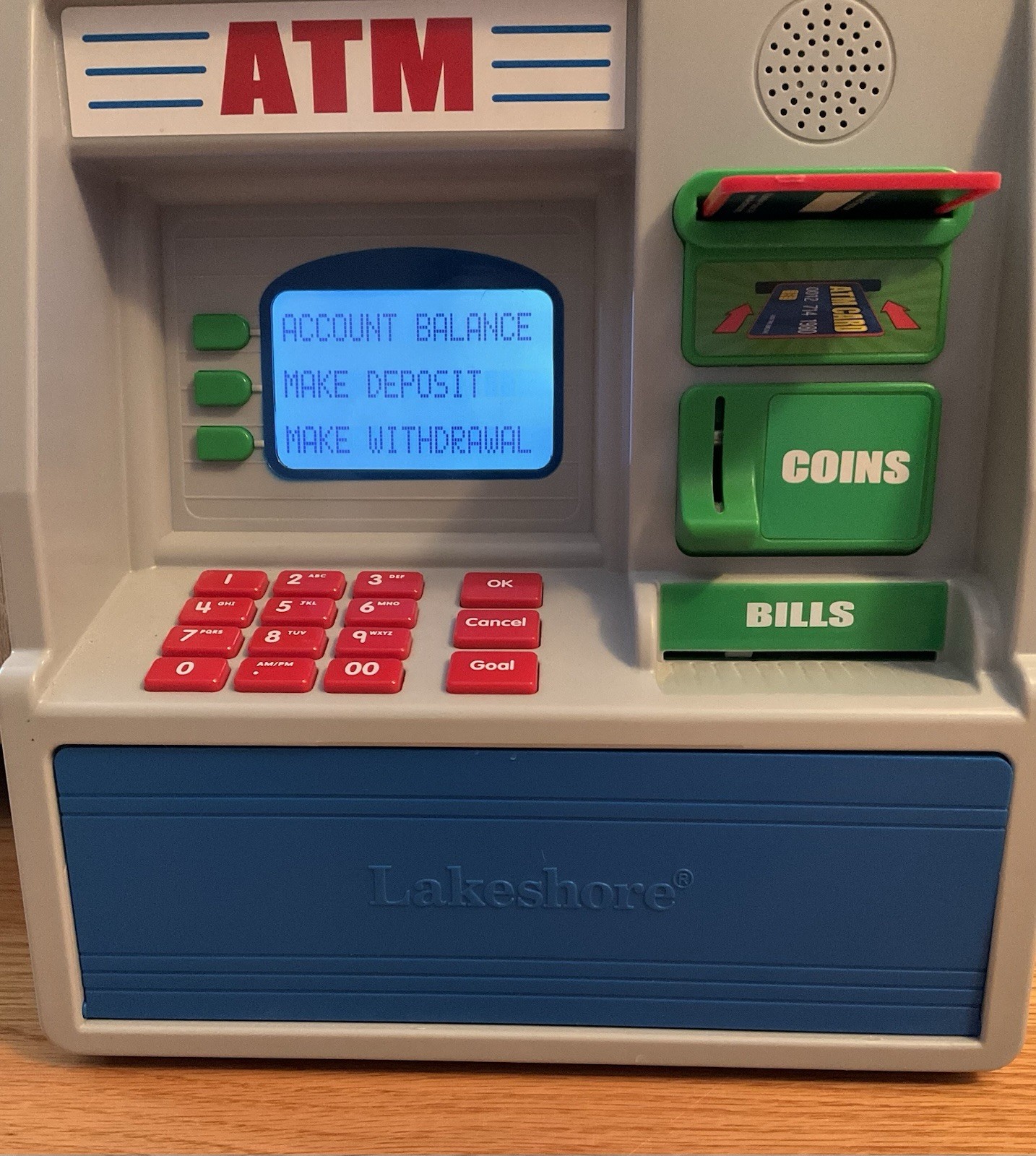 Lakeshore Learning Real Working ATM BANK w/ Card, Money, Instructions WORKING