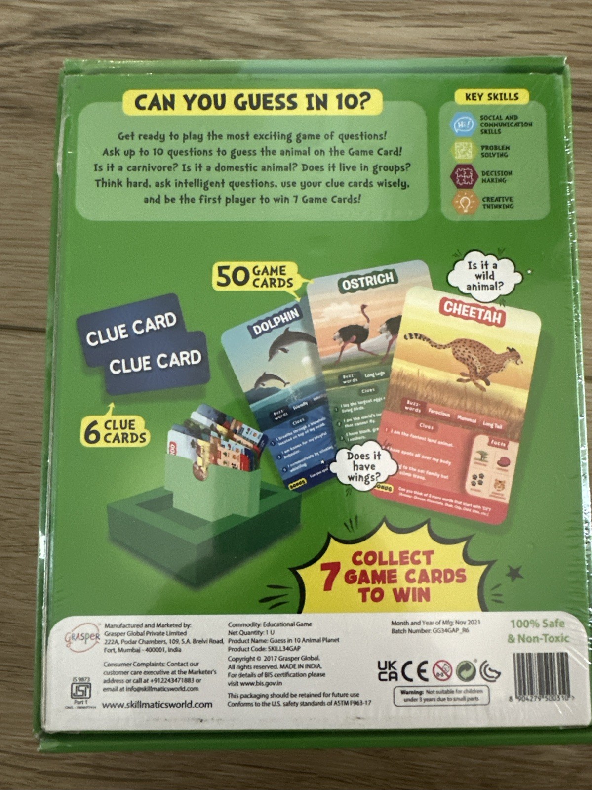 Skillmatics Card Game : Guess in 10 Animal Planet