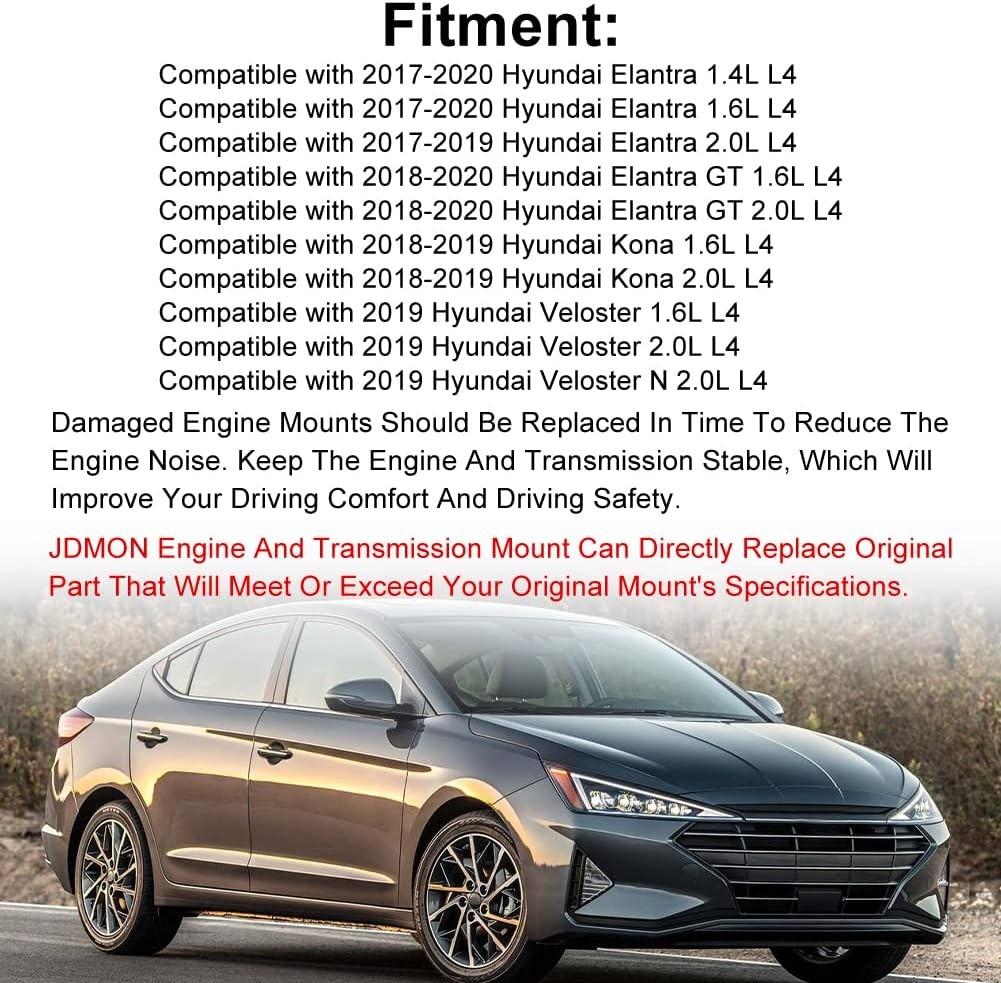 JDMON Right Engine Motor Mount Replacement for 2017 2018 2019 2020 Hyundai