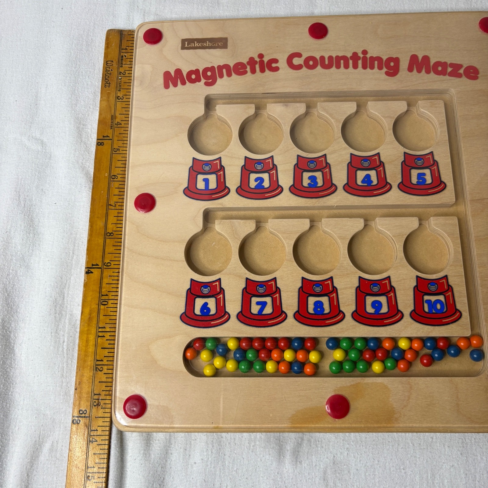 Lakeshore Learning Magnetic Counting Maze Gumball Wood 14 in x 13 in School/STEM