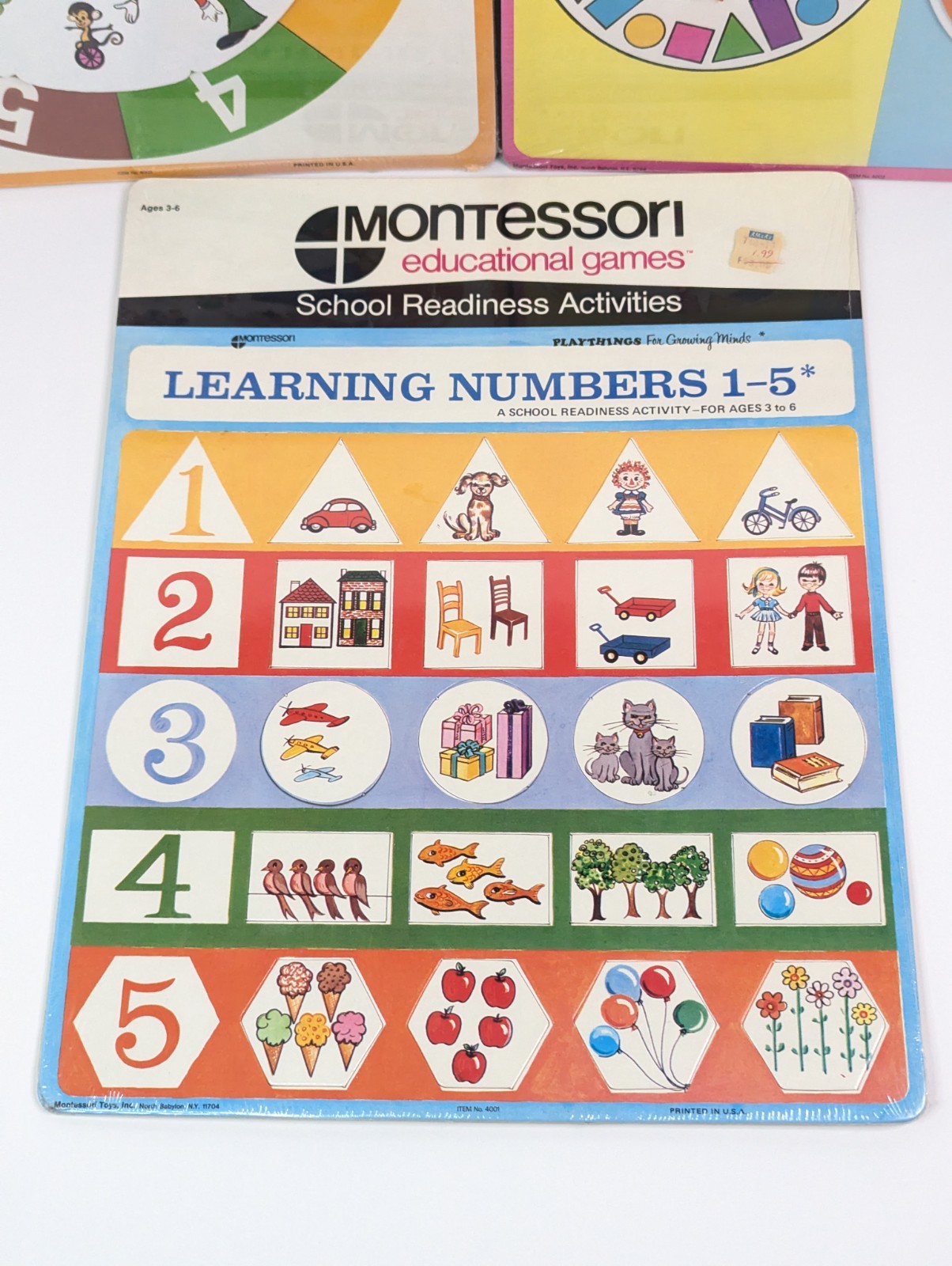 Montessori Educational Games School Readiness Numbers Colors & Shapes New