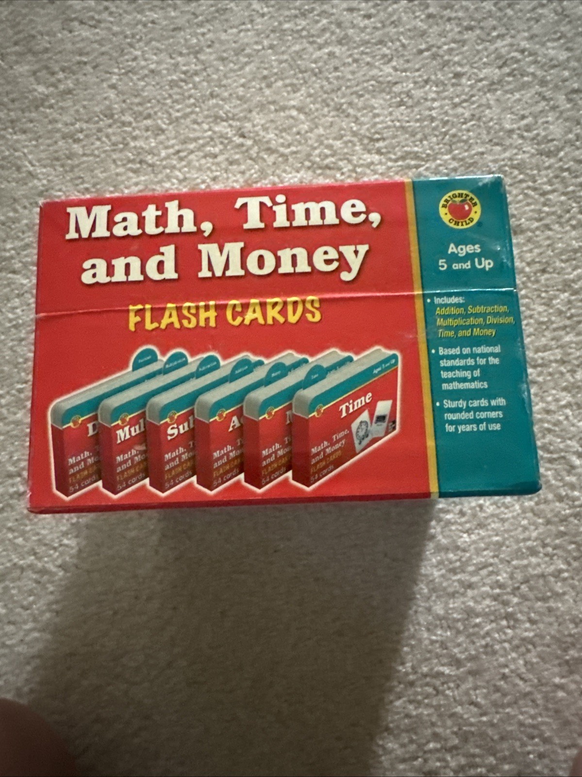 Math Time And Money & Telling Time Flash Cards 6 Sets Of 54 Cards Each Learning