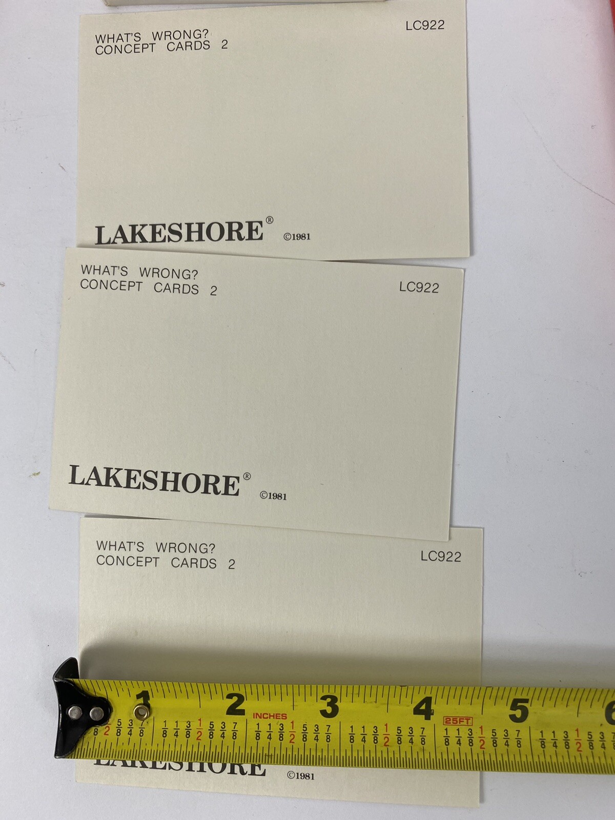 Vintage Lakeshore Concept Testing Cards Set 1 & 2 30 Count 1981