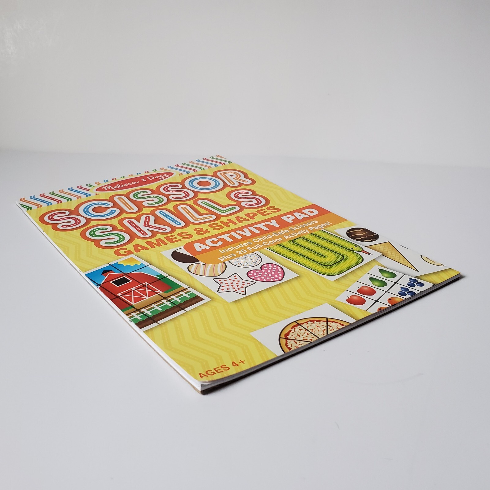 Melissa & Doug Scissor Skills Games & Shapes Activity Pad & *Fiskars Scissors 4+