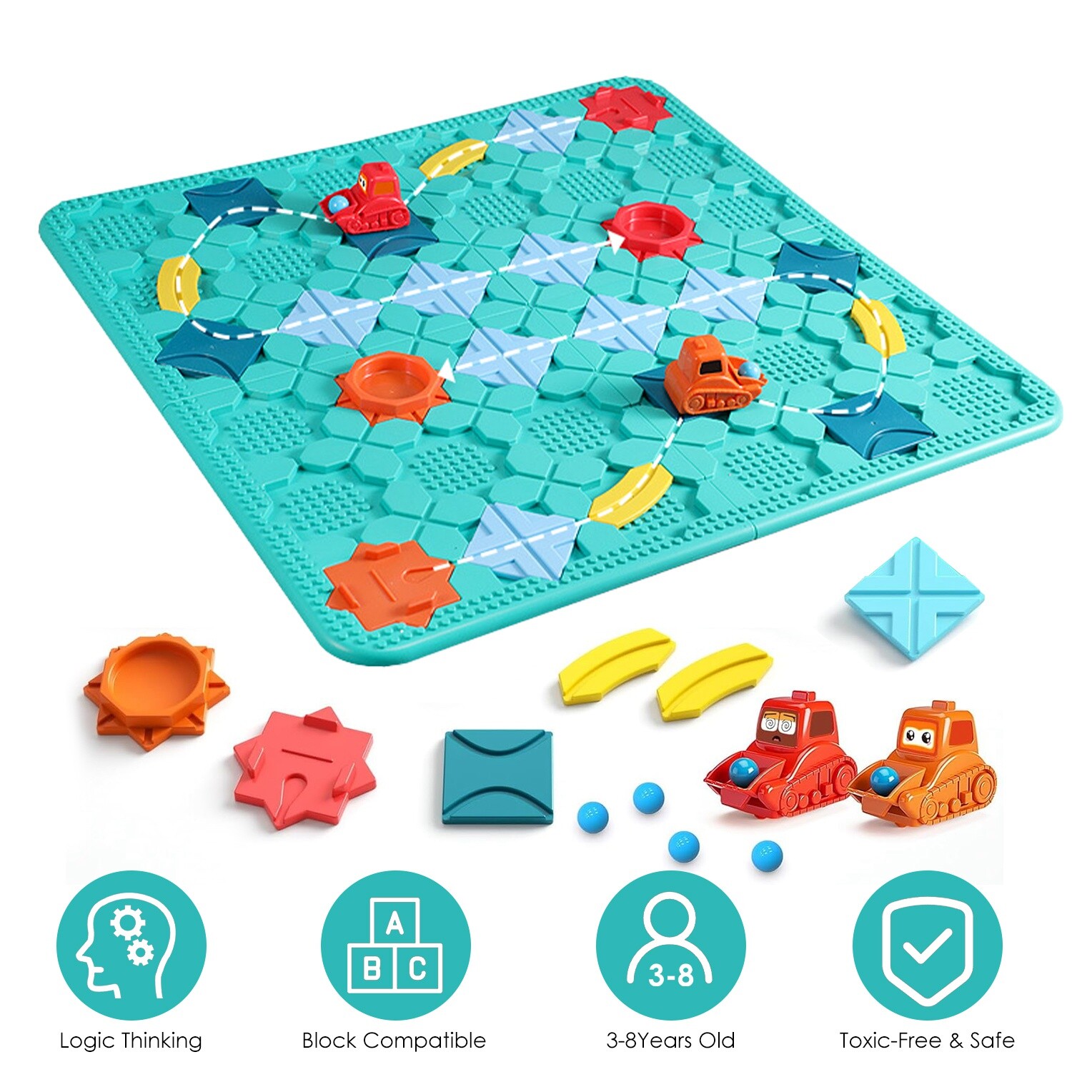 Logical Road Builder Games Brain Teaser Puzzle Toy Toddler Kids Educational Toys