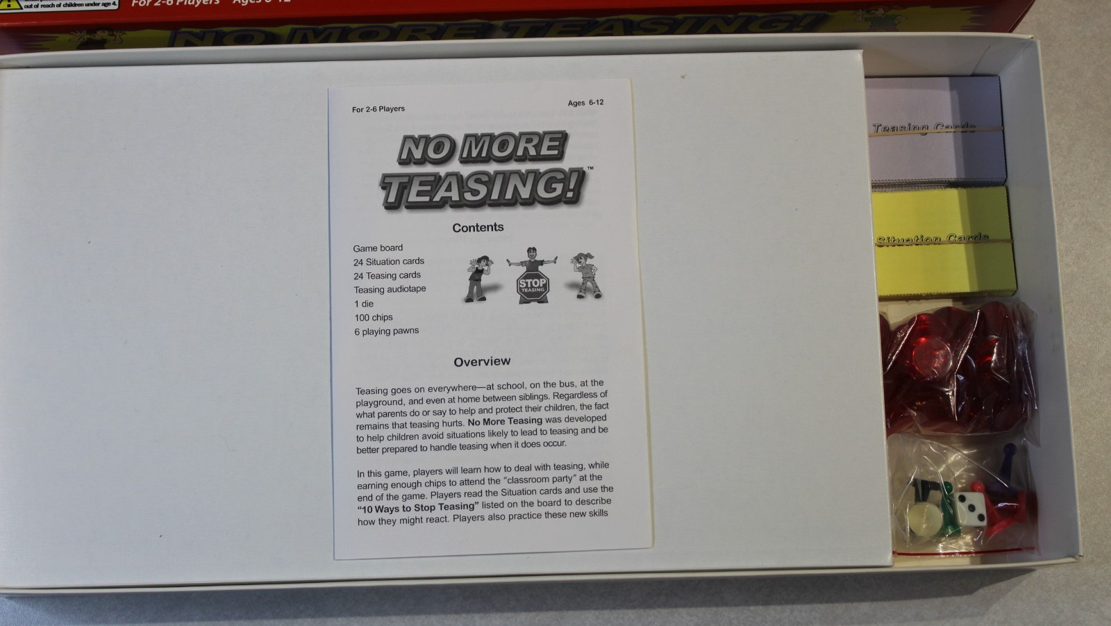 Homeschool Childswork/Childsplay No More Teasing Student Interactive Board Game