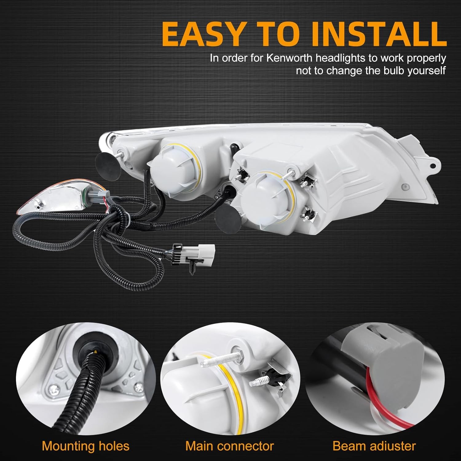 Headlight Assembly Fit for International Durastar Right Passenger Side