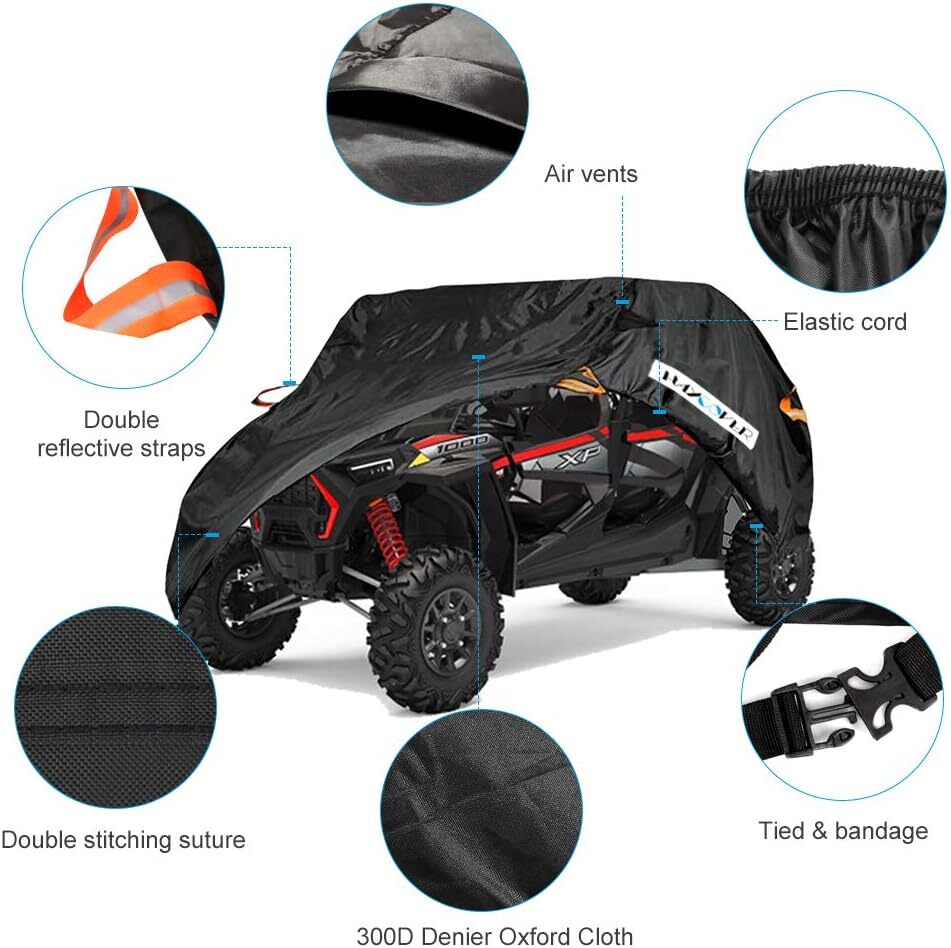 UTV Cover, Waterproof All Weather Sun-UV Snow Protector Universal for Polaris