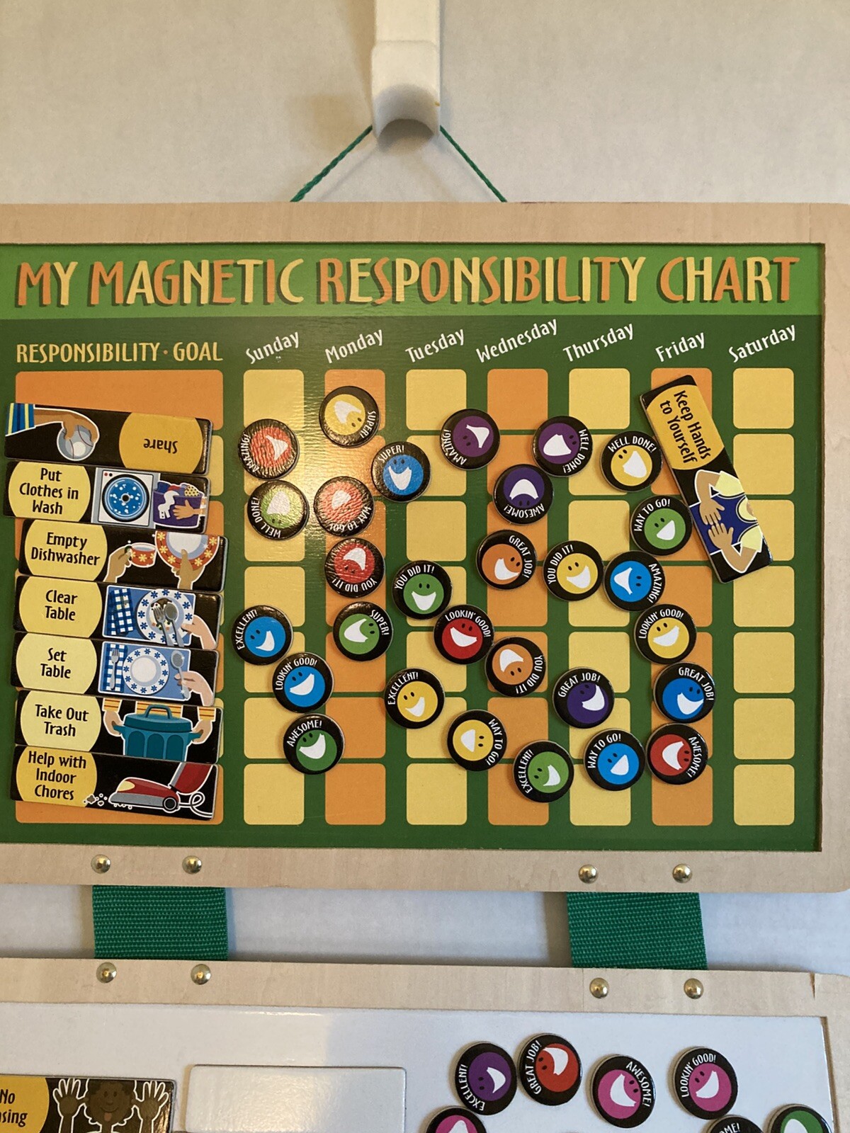 Melissa And Doug My Magnetic Responsibility Chart Kids Educational Organize A18
