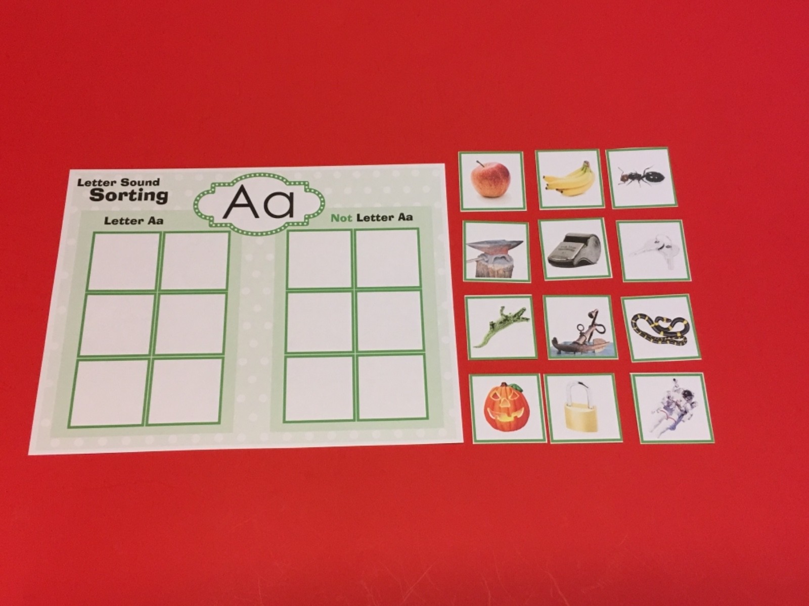 Aa – Zz Letter Sound Sorting Complete – Games PRINTED UNCUT