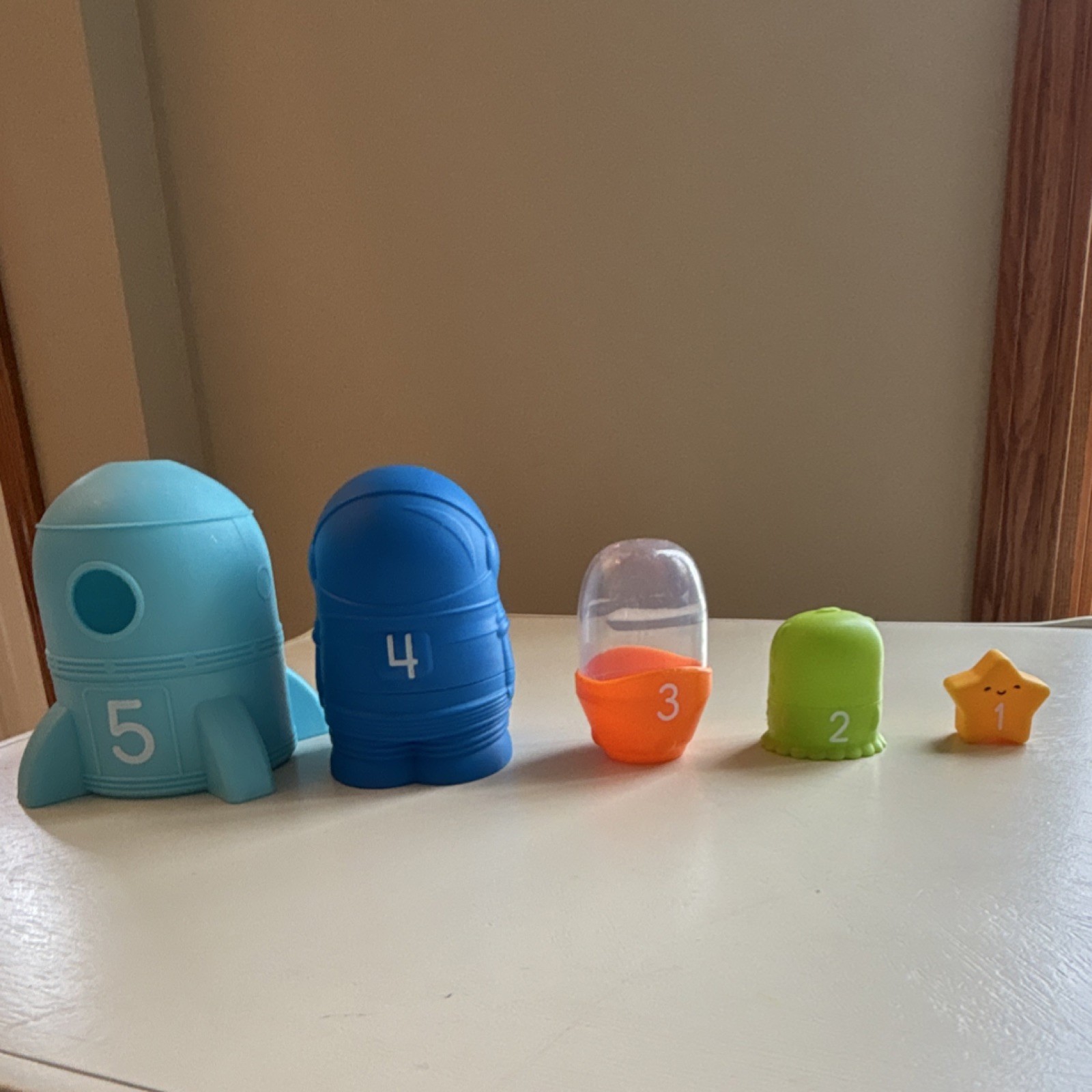 Learning Resources Space-Themed Stacking Toy Numbers 1-5 Multicolor