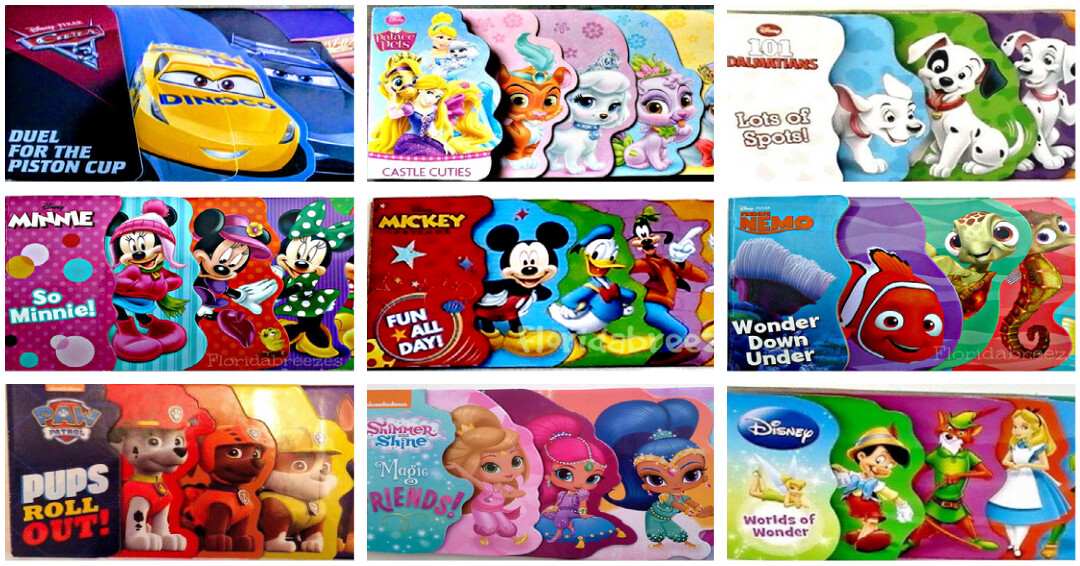 Disney Paw Patrol Nickelodeon Flip Tab Board Books Your Choice of 8 Pre-K NEW!