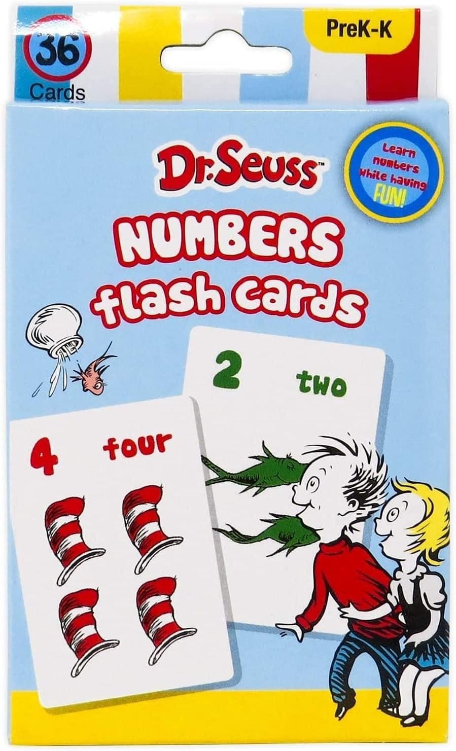 Bright Illustrated 4-in-1 Flash Cards by Dr. Seuss: Perfect for PreK Learning