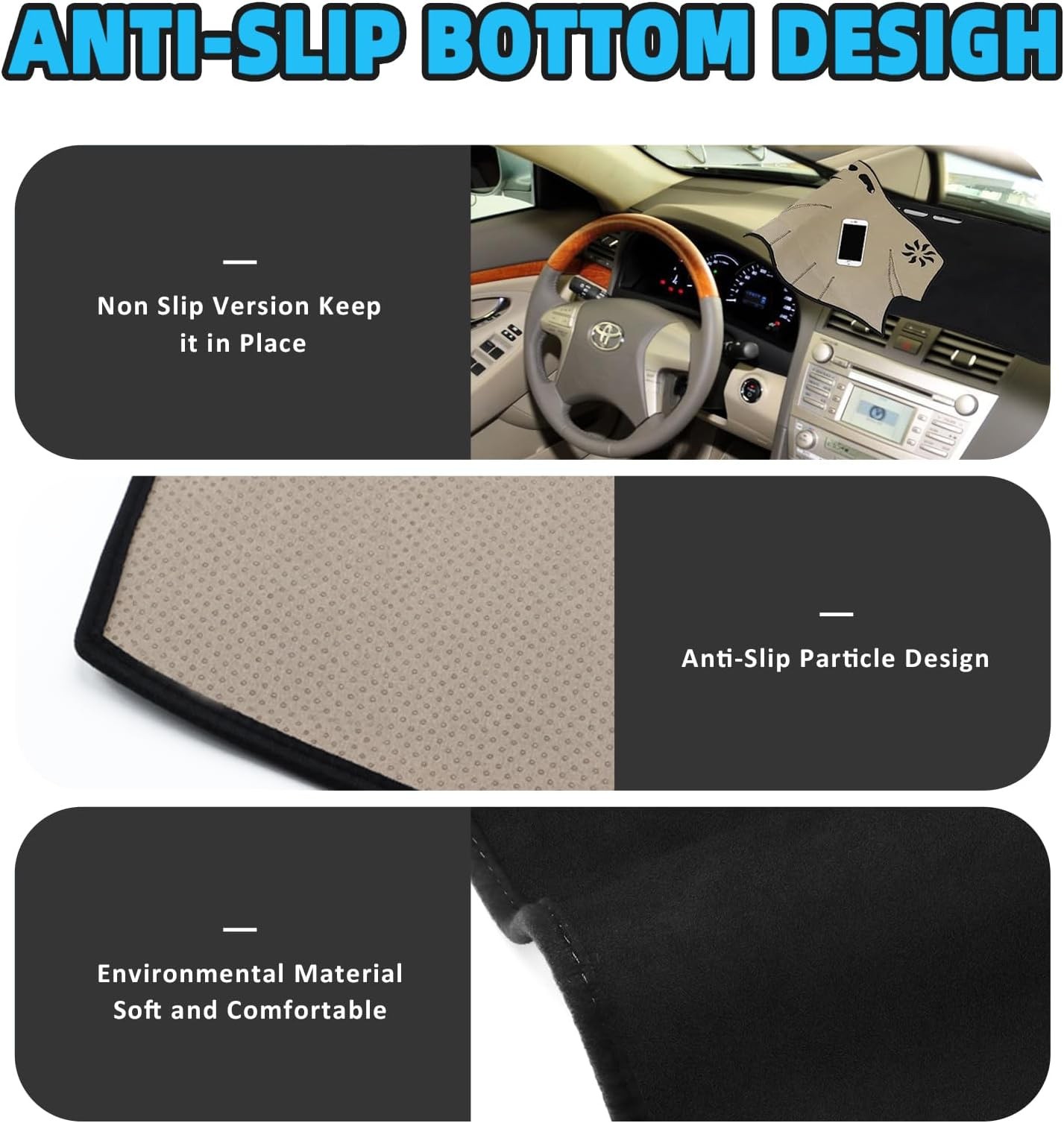 POSAID for Toyota Camry Dash Cover 2011 2010 2009 2008 2007 Dashboard Cover M…