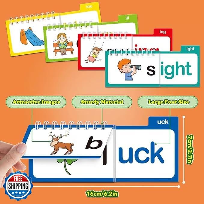 30 Read and Rhyme Flip Books Claritydream Flip Books ABC Vocabulary Flash Car