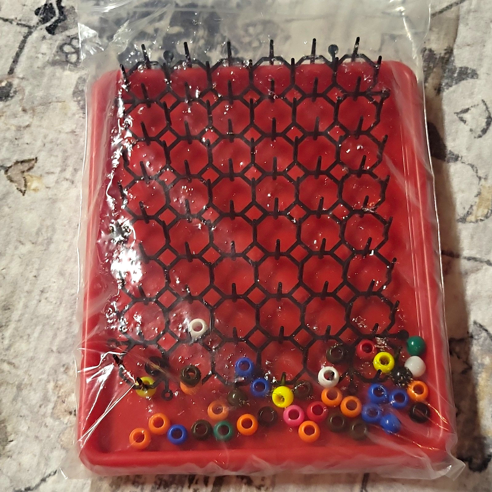 Geoboard Pegboard Educational Toy with Color Rings, Ages 3-11