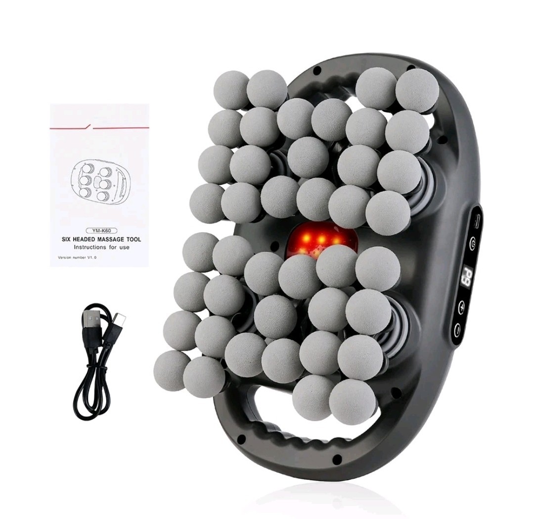 42-head 42-Drive Massage Gun Set, Deep Tissue Percussion Massager with 42 Black