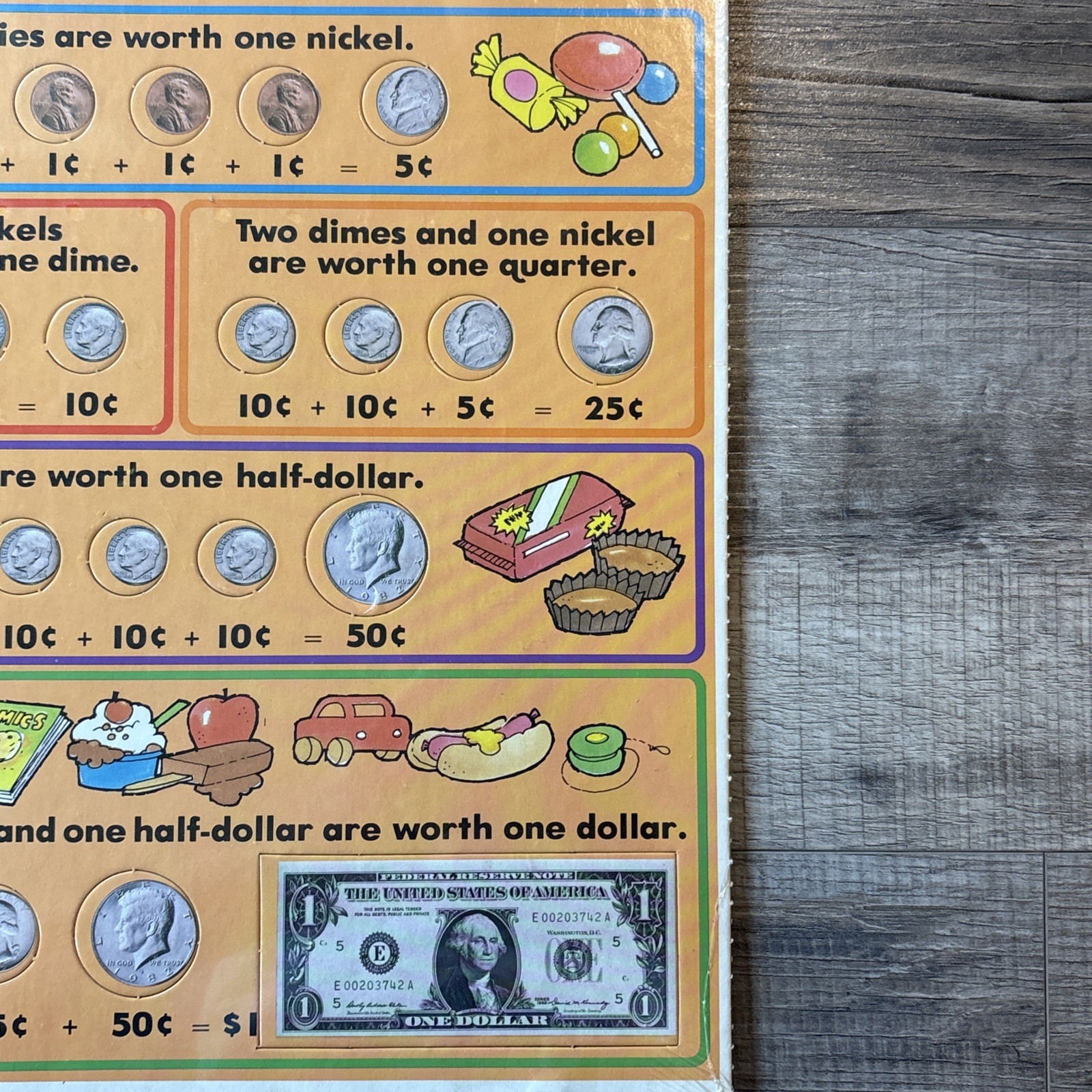 1985 Collectors Vintage Golden Step Ahead learning Puzzle Fun with Money 4739-1