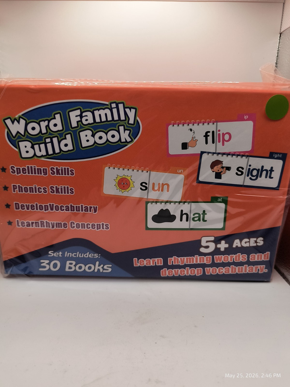 New! Word Family Build Book 30 Books Ages 5+ Rhyming Words Vocabulary & Spelling