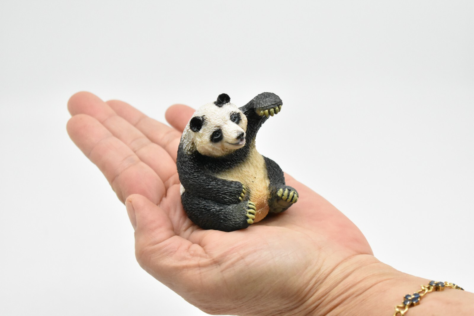 Panda Bear Toy, Figure Plastic Replica, Hand Painted 2 1/2 ” CWG168 BB40