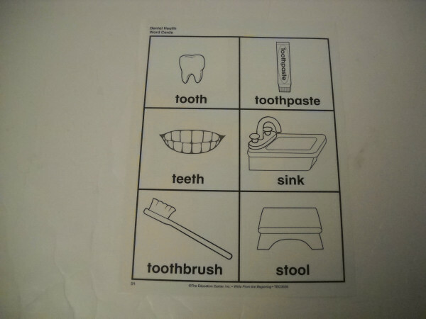 Dental Health K-1 Classroom Writing Center 13 Piece 6 Student Laminated New!