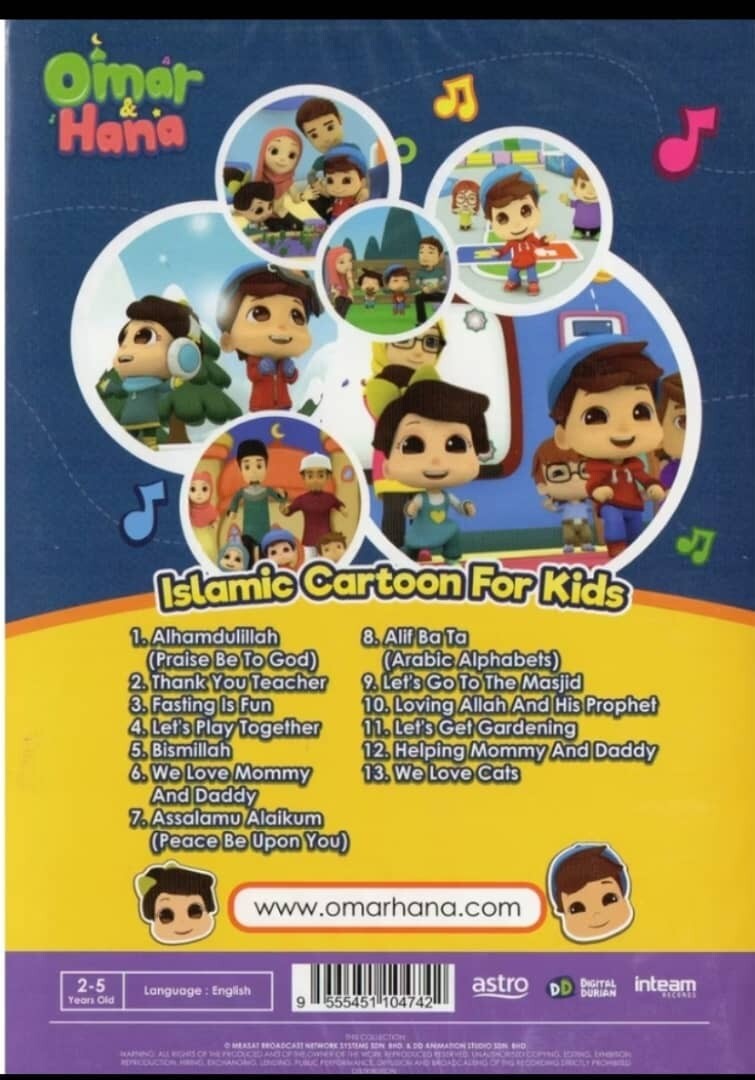 Omar & Hana DVD Islamic Cartoon For Kids Song Children Kids English Video Music