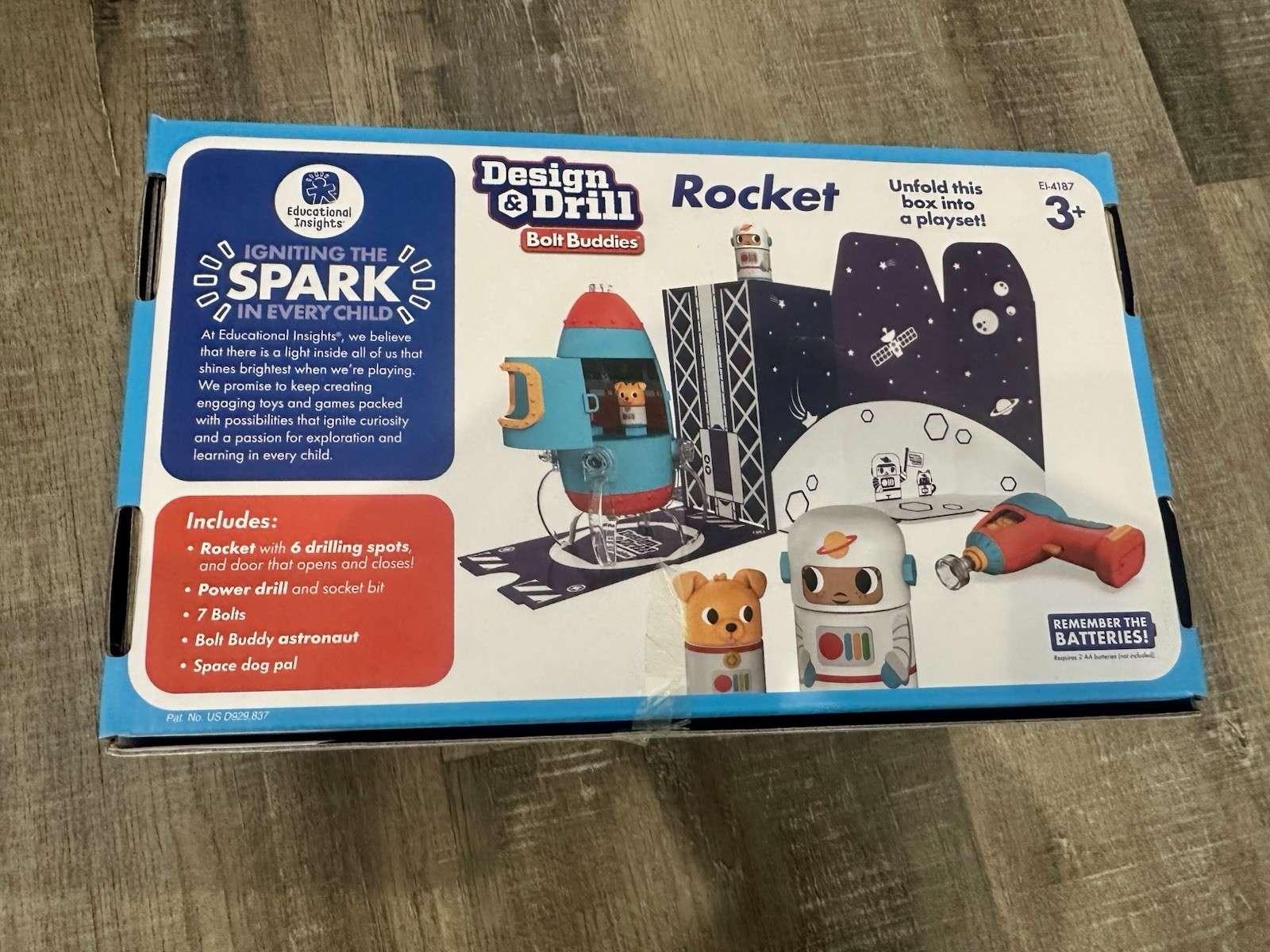 Educational Insights Design & Drill Bolt Buddies Rocket Take Apart Toy with…