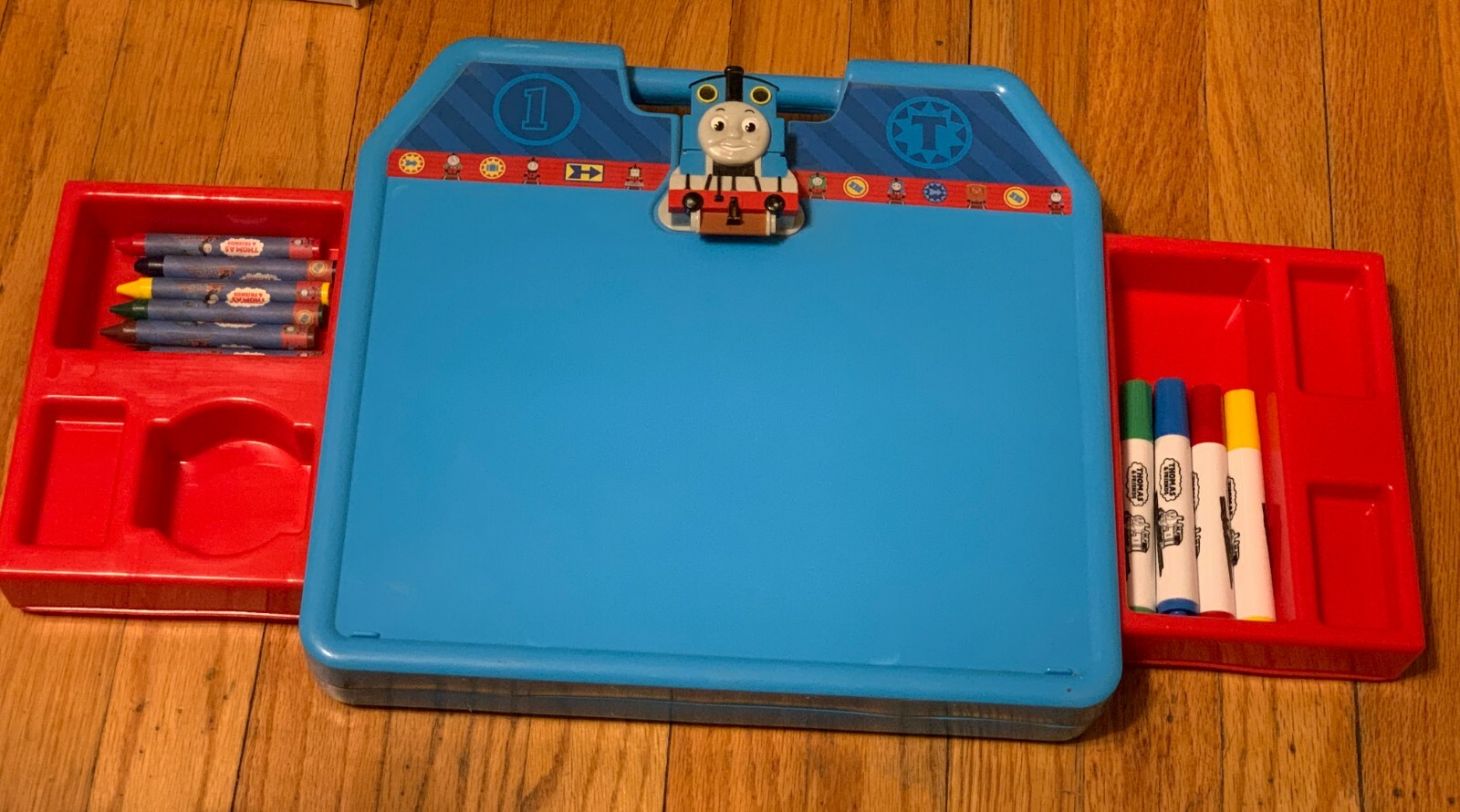 Thomas The Tank Engine Clip Board with 2 Trays- Includes Crayons & markers