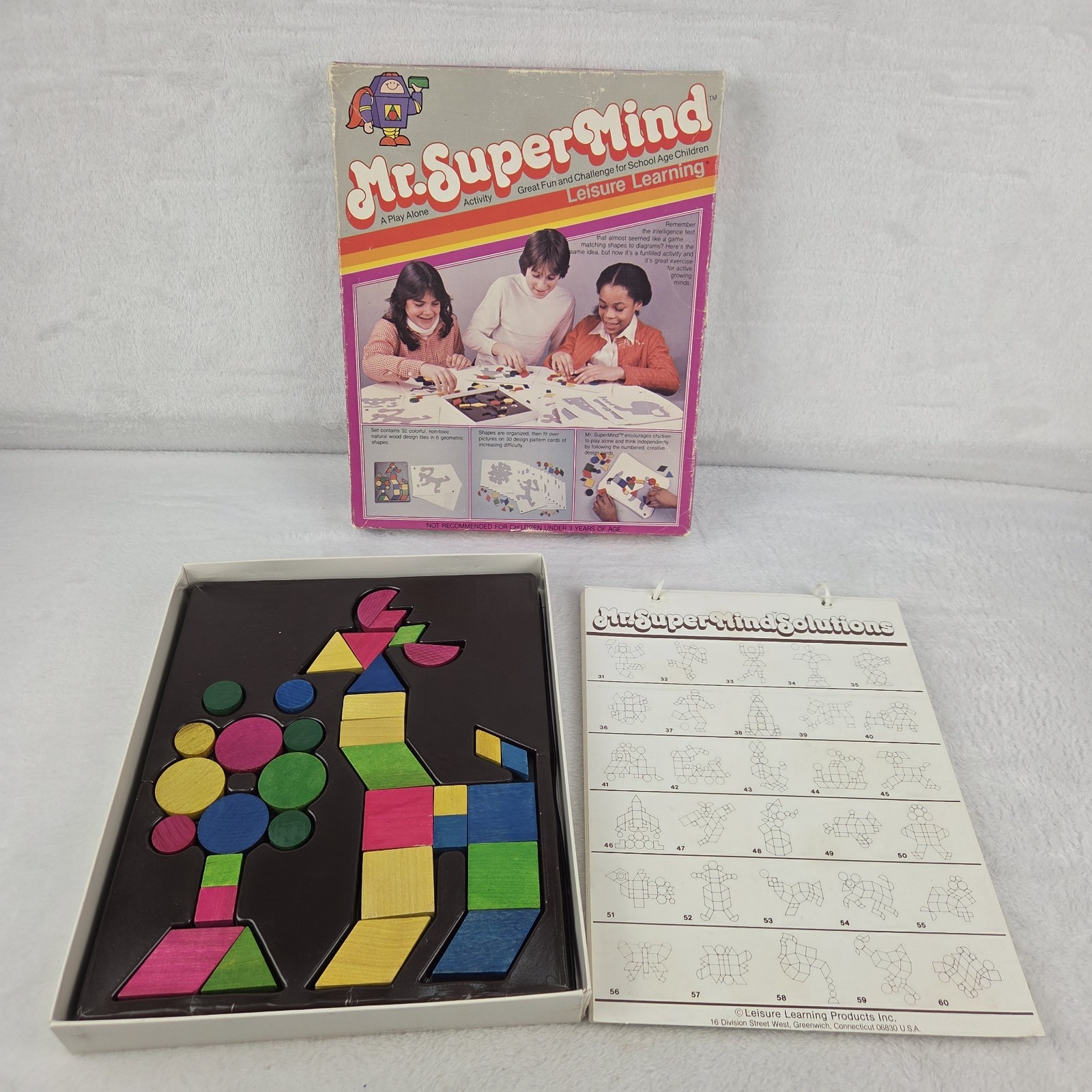 Vintage 1981 Mr SuperMind Puzzle Game Leisure Learning Complete W/ Extras
