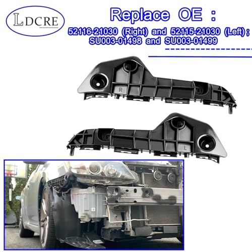 Right & Left Front Bumper Brackets Set Driver and Passenger Side Fit For Scion