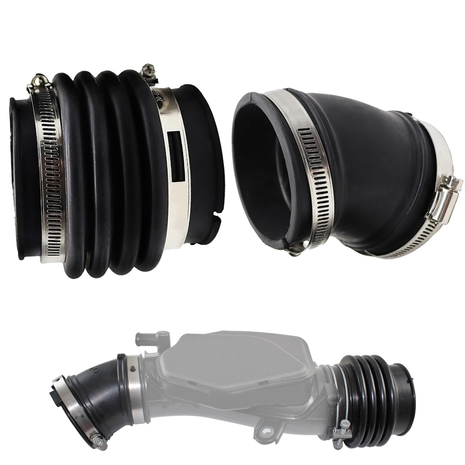 16576-EG00A 2 Pcs Air Intake Hose Fits for Infiniti M35 3.5L 2006