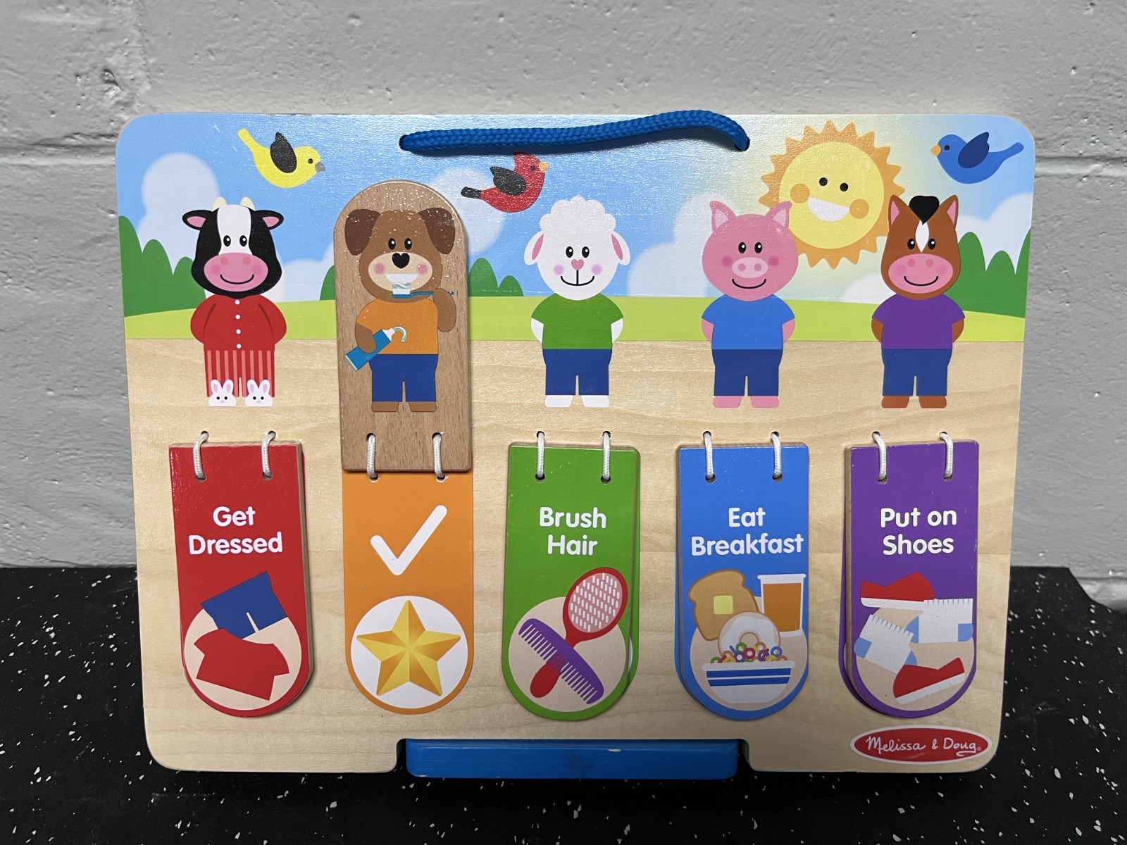 MELISSA & DOUG My Personal Daily Routines Wooden Chart Toy for Kids Ages 2 to 6