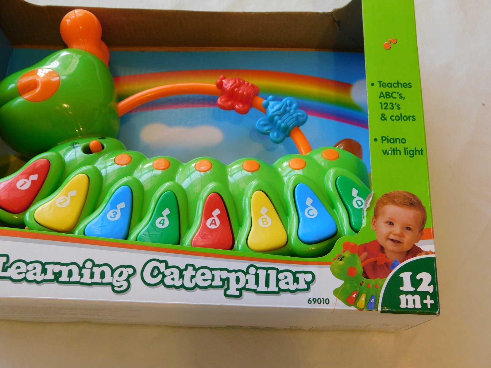Navystar Learning Caterpillar 12M+ Teaches ABC’s 123’s & Colors Piano with Light