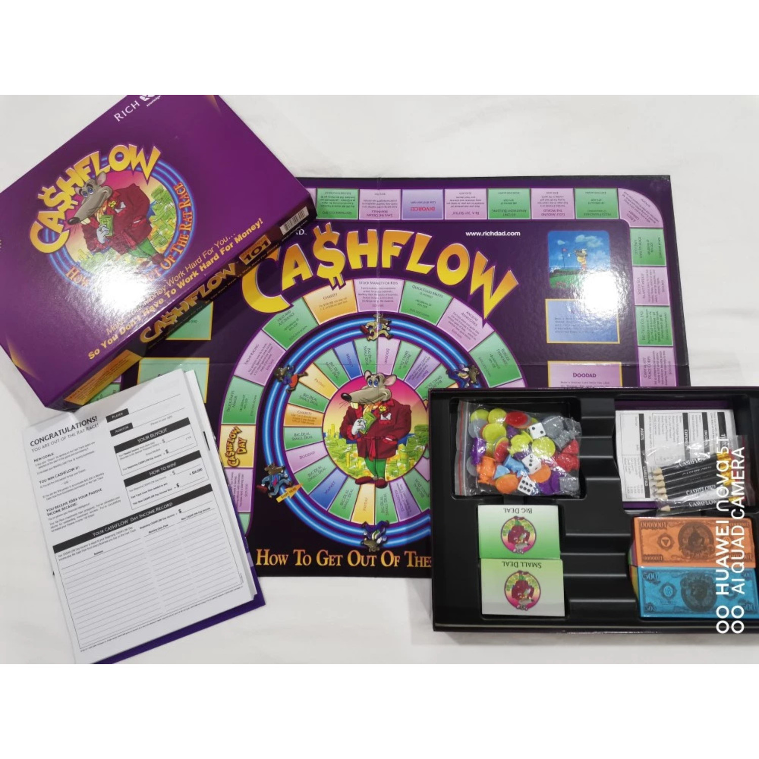 Rich Dad Cashflow 101 or 202 Brettspiel von Robert Kiyosaki Finance Investment