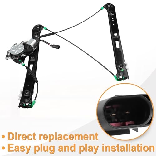 Front Passenger Side Power Window Regulator with Motor Replacement for BMW E46