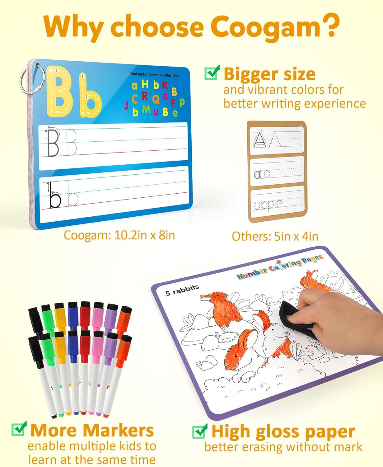 Handwriting Drawing Practice Cards, 36Pcs Alphabet Number Painting Coloring with
